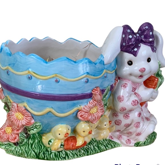 Ceramic chick Easter plantar vase or candy dish home decor - Picture 8 of 8